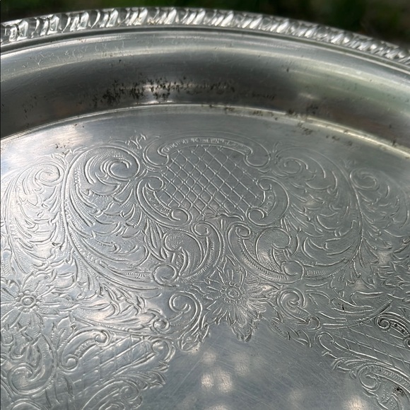 Elegant Silver Plated Serving Tray - Picture 5 of 13